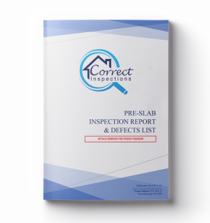 Correct Inspections Pre-Slab Inspection Report